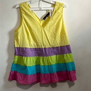 Woman’s colorful tank top blouse size medium